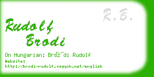 rudolf brodi business card